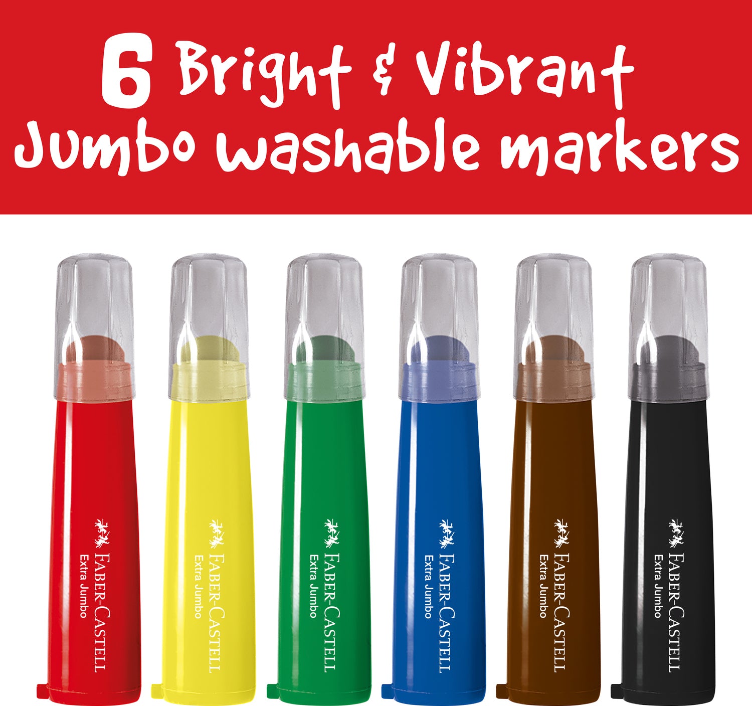 Little Creatives 6 Extra Jumbo Ultra Washable Markers