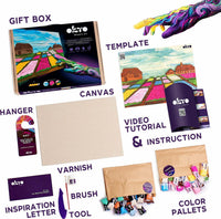 OKTO Sensory Art 3D Painting "Flower Beds in Holland" – 11.8" x 15.7" Canvas Kit