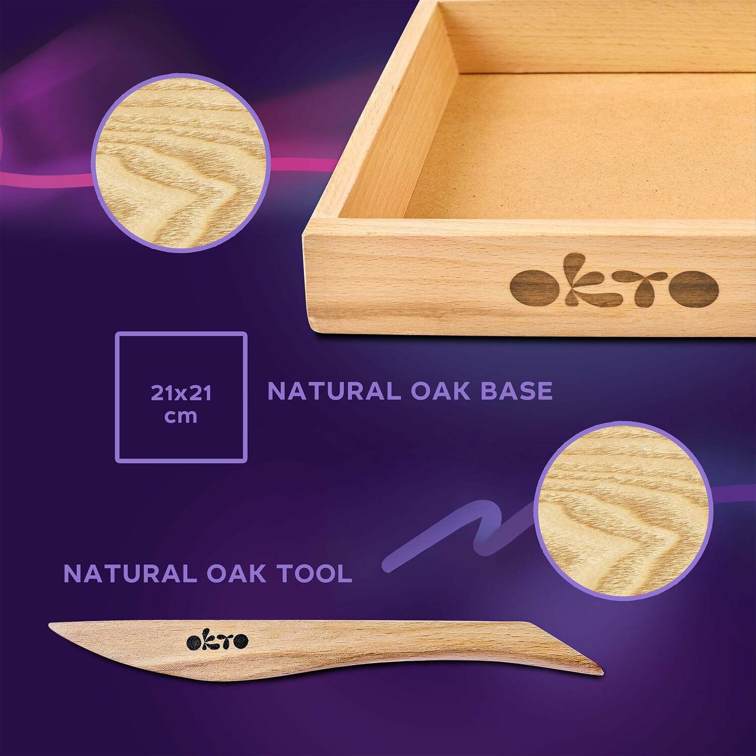 OKTO Sensory Art 3D Woodcraft "Inspiration" – Flowers Craft Kit