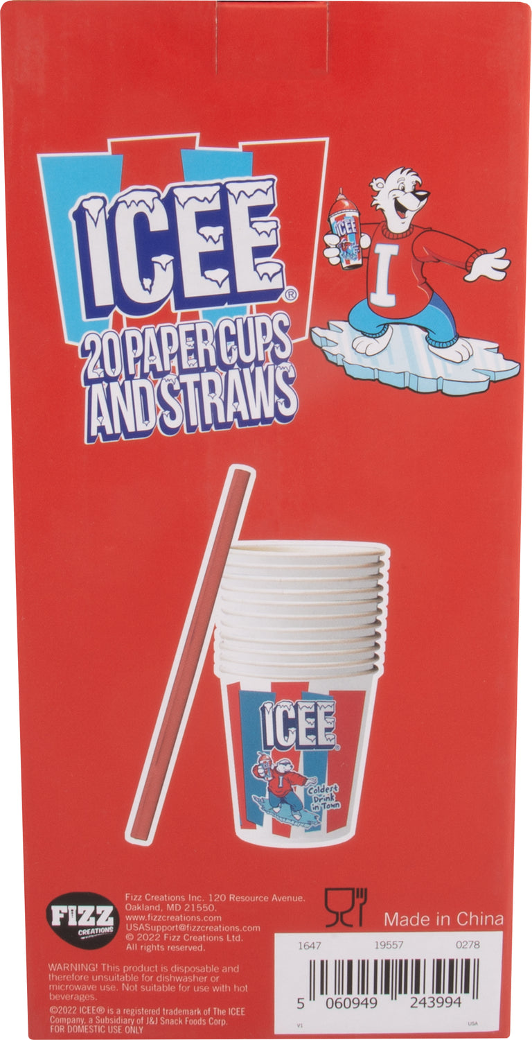 ICEE Paper Cups and Straws – The Toy Maven