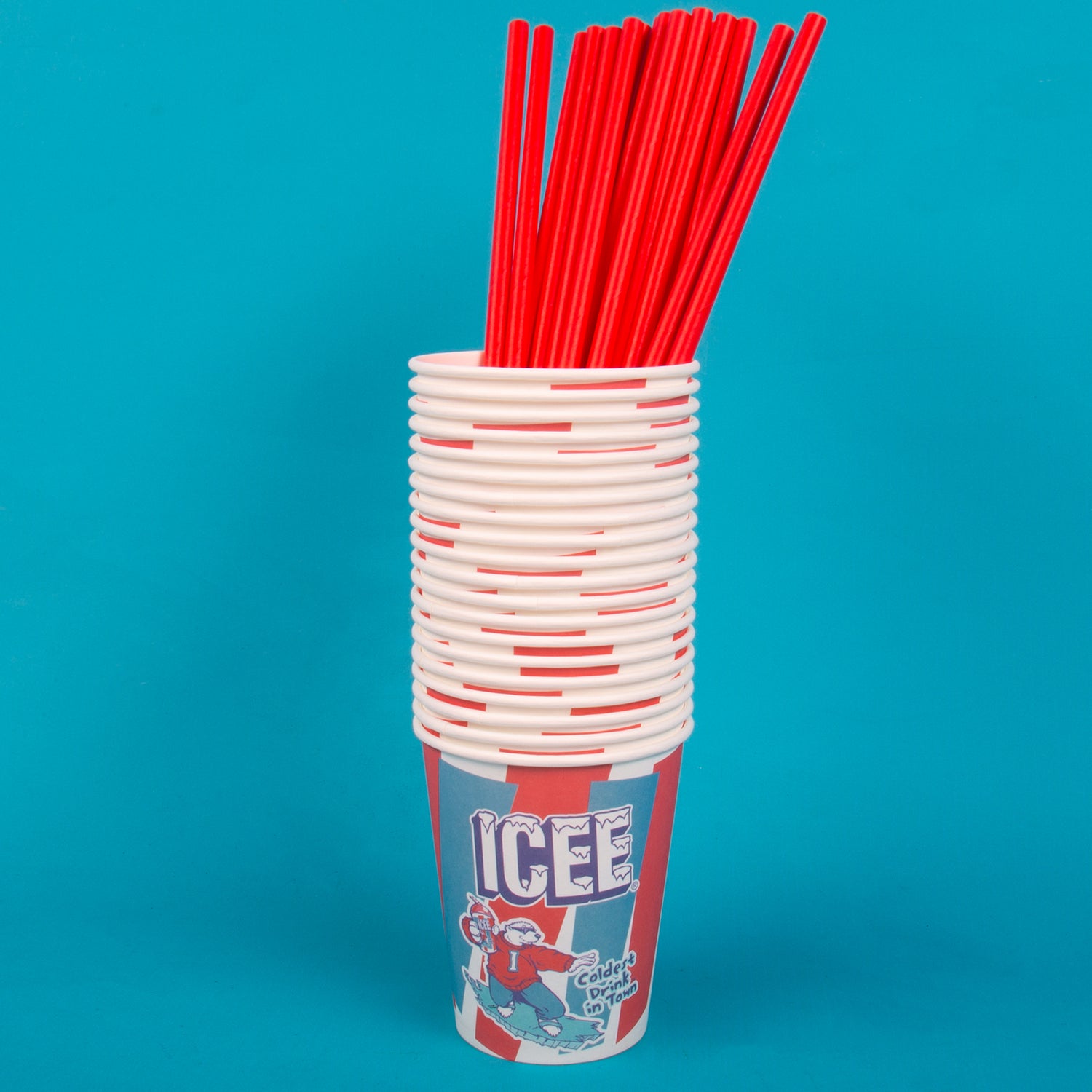 ICEE Paper Cups and Straws