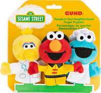 Sesame Street People In Your Neighborhood Finger Puppets Set of 3, 3 In