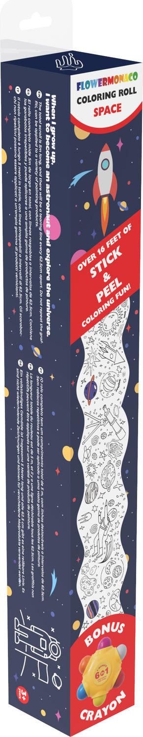 Coloring Rolling with Bonus Crayon - Space