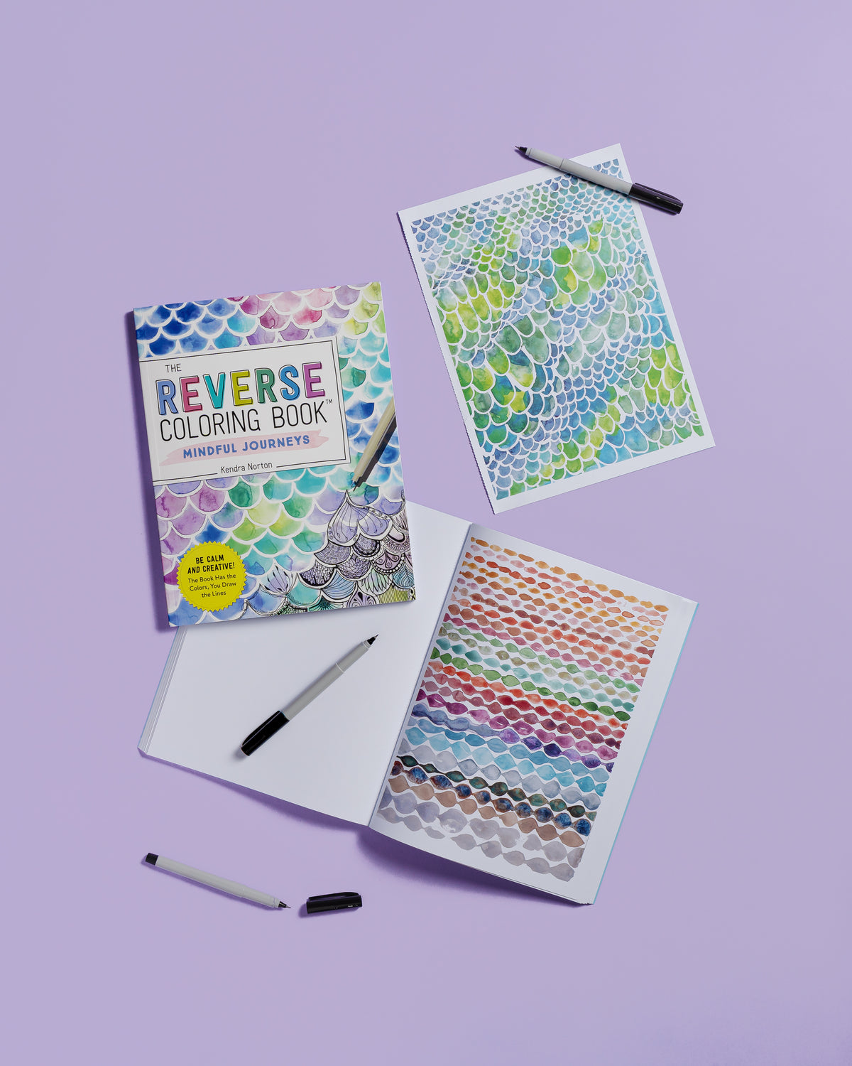 The Reverse Coloring Book™: Mindful Journeys: Be Calm and Creative: The Book Has the Colors, You Draw the Lines