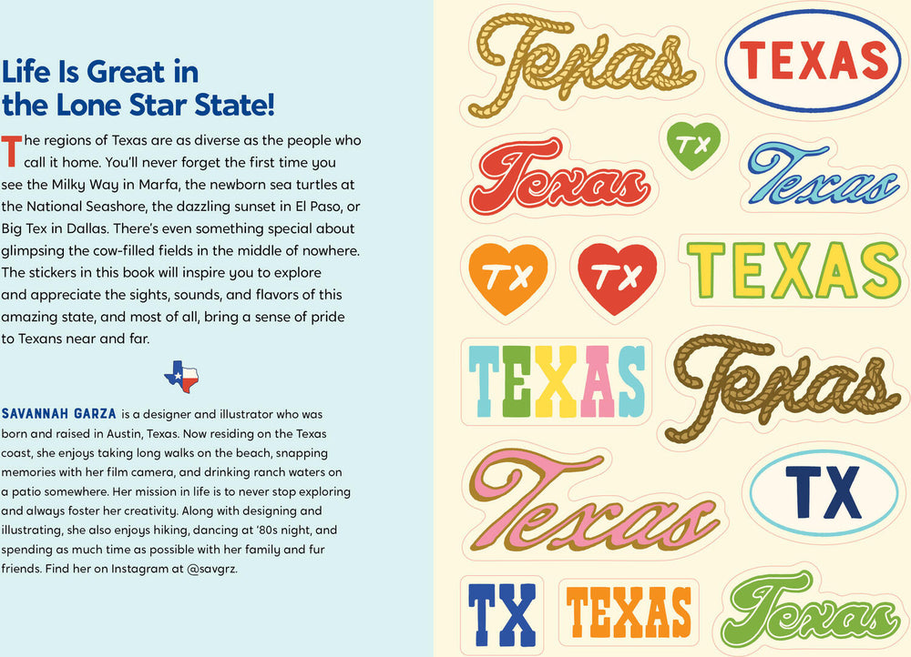 I Love Texas Sticker Book: 425+ Stickers Celebrating the Lone Star State