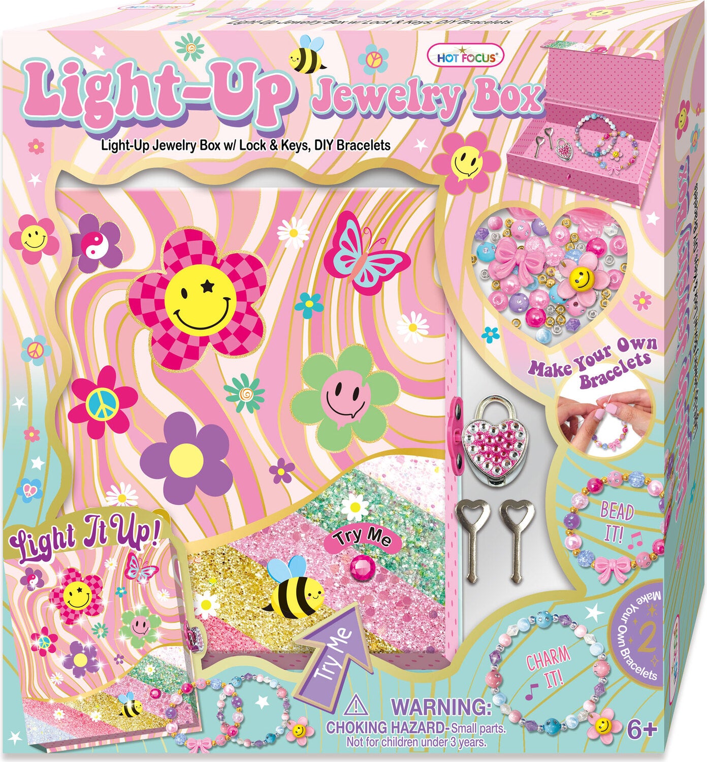 Light Up Jewelry Box, Groovy Flower