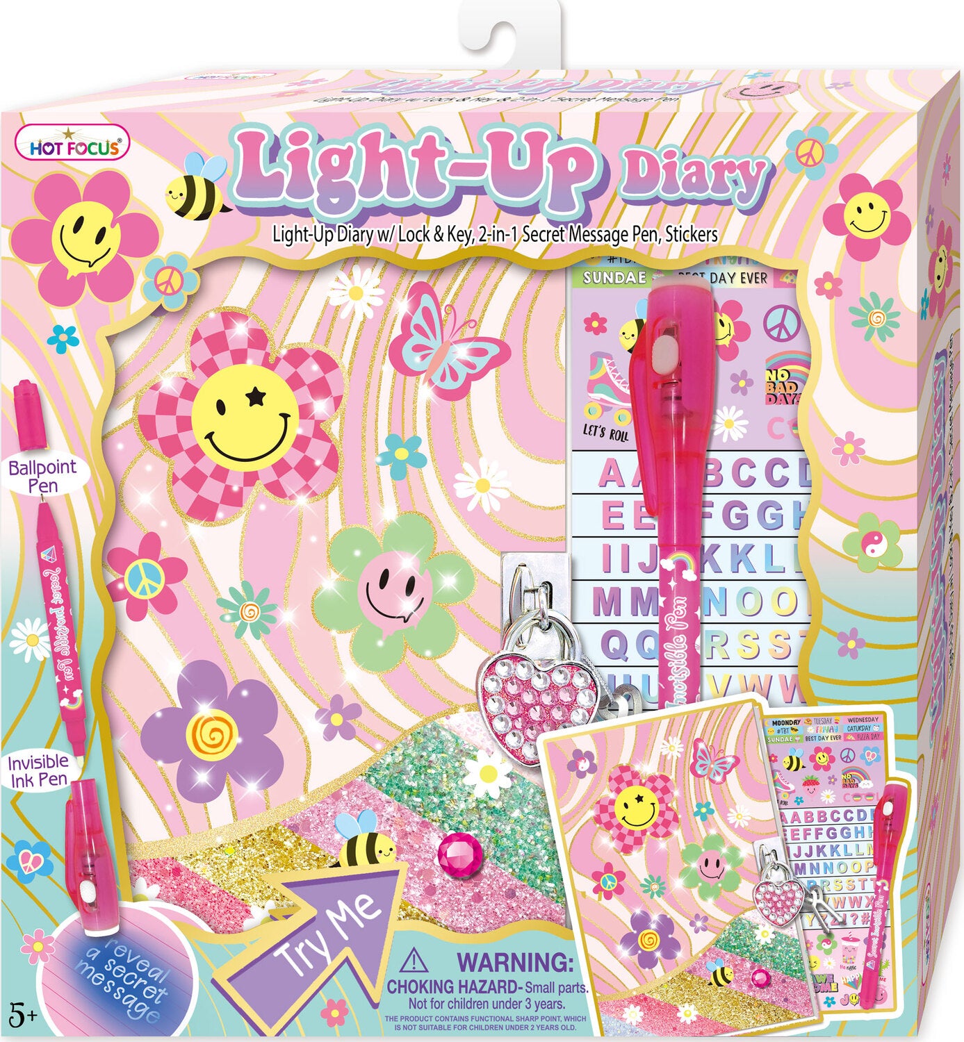 Groovy Flower Light Diary