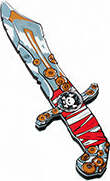 Liontouch Pretend-Play Foam Red Stripe Pirate Knife