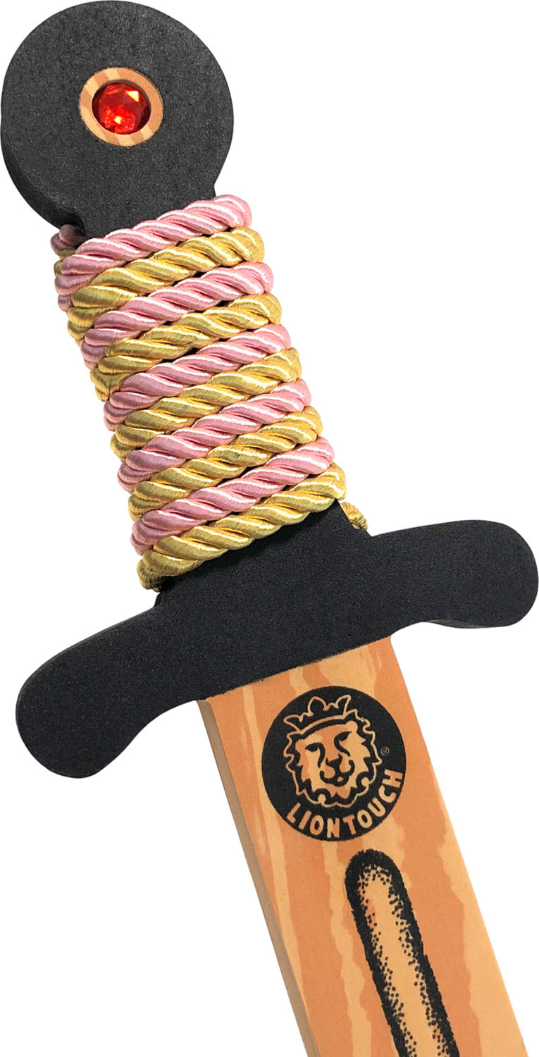Liontouch Pretend-Play WoodyLion Sword - Small Pink and Gold