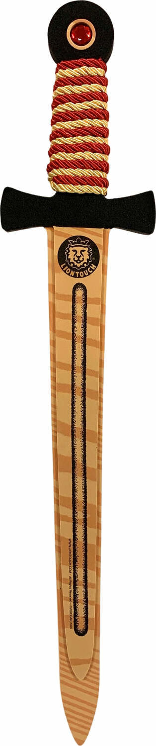 Liontouch Pretend-Play WoodyLion Sword - Medium Red and Gold