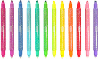 Make No Mistake! Sparkle Glittery Erasable Markers - Set of 12