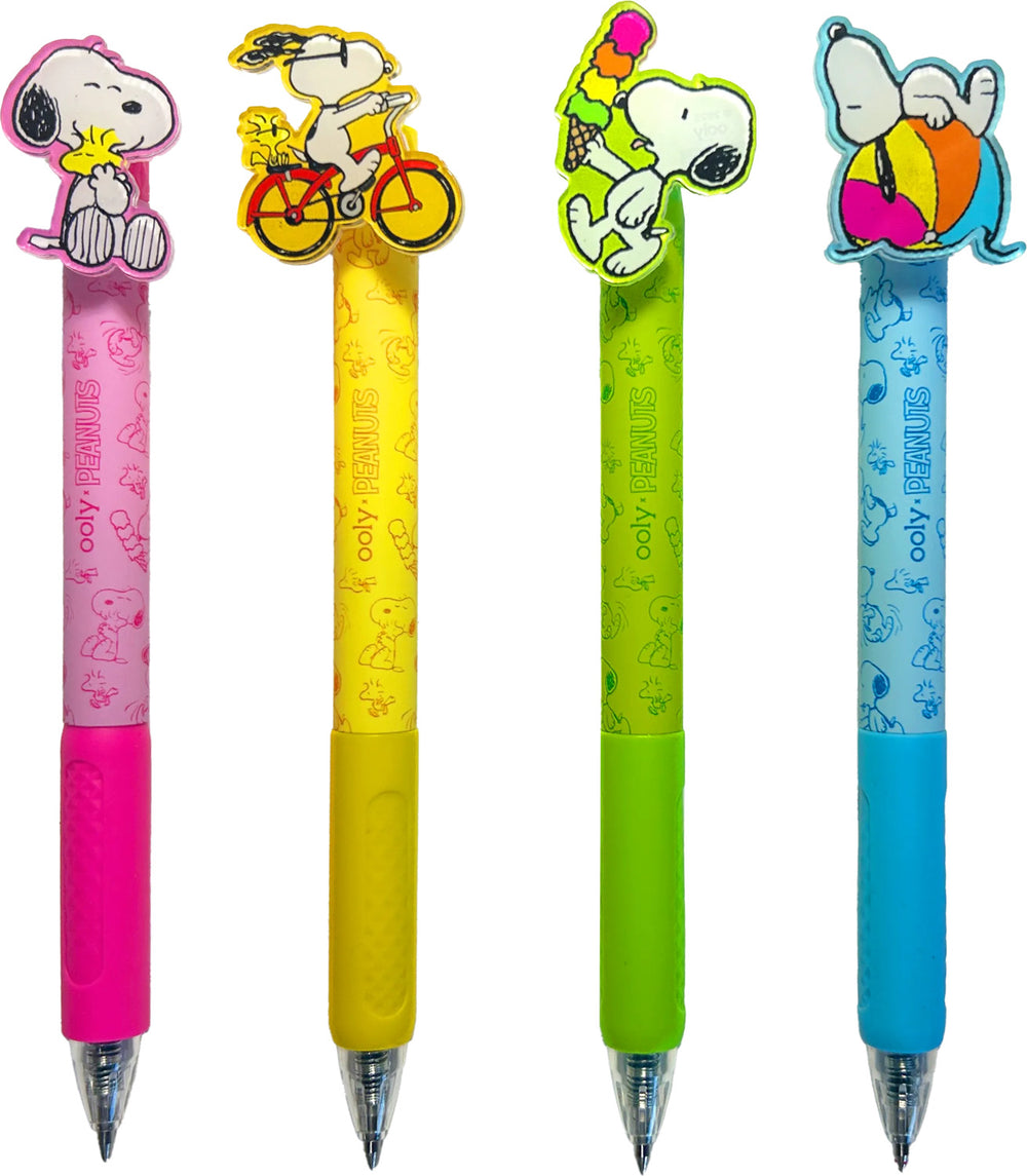 OOLY x Peanuts Black Ink Retractable Gel Pens - Set of 4