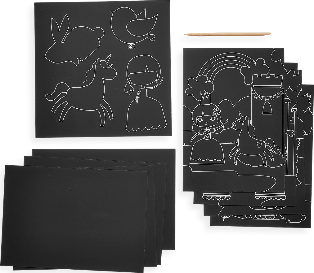 Princess Garden Scratch And Scribble Scratch Art Kit