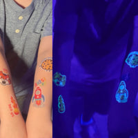 Tattoo-Palooza Glow in the Dark Temporary Tattoos - Magic Moonbeams - 3 Sheets