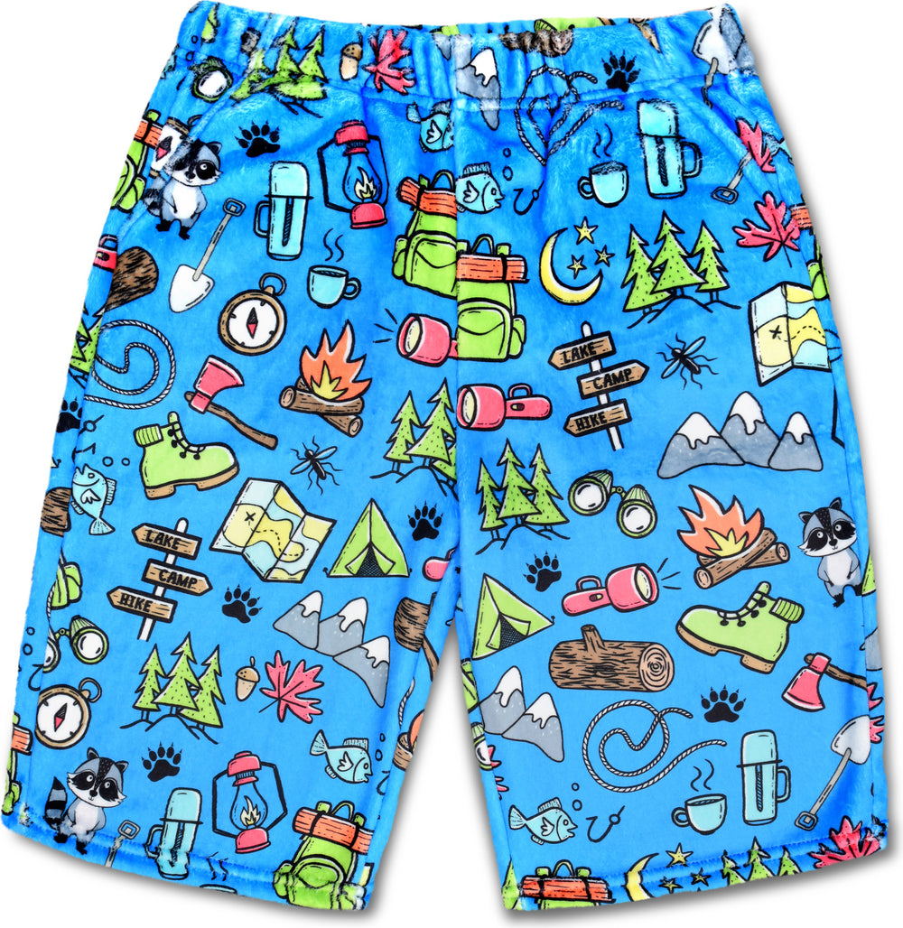 Camp Out Plush Board Shorts (Large - 14)