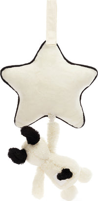 Bashful Black and Cream Puppy Musical Pull