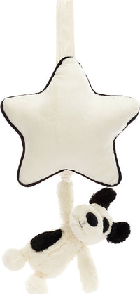 Bashful Black and Cream Puppy Musical Pull