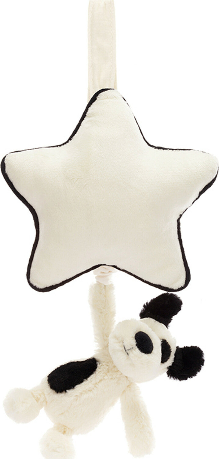 Bashful Black and Cream Puppy Musical Pull