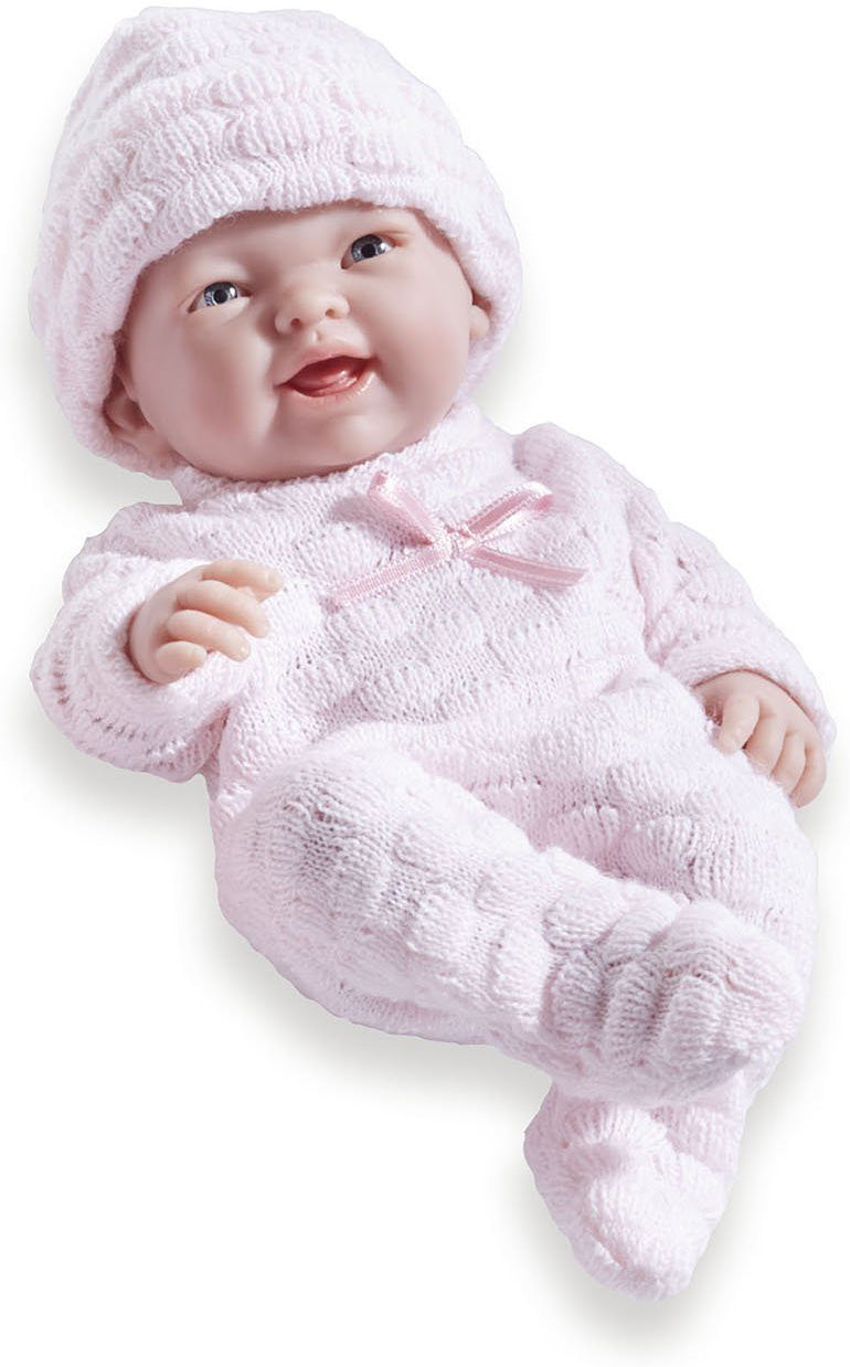 Mini La Newborn Boutique - Realistic 9.5" Anatomically Correct Real Girl Baby Doll dressed in PINK - All VinylﾠOpen Mouth