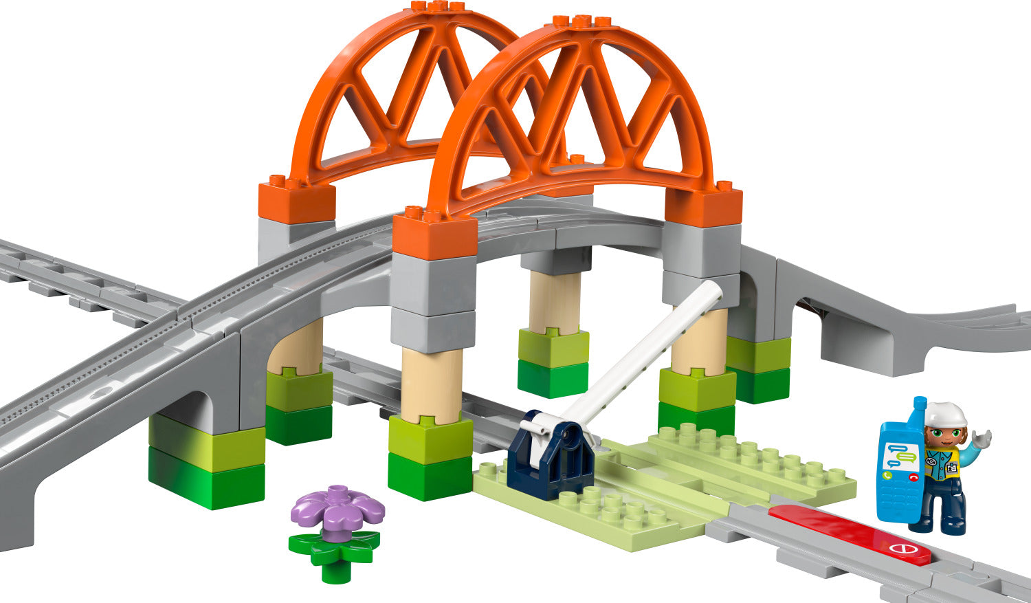 LEGO DUPLO: Train Bridge and Tracks Expansion Set