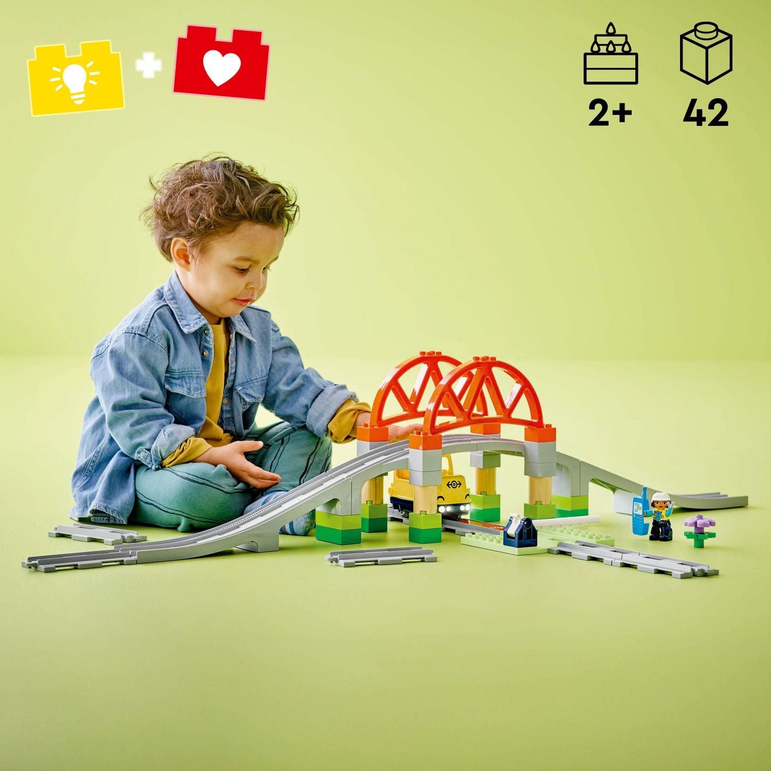 LEGO DUPLO: Train Bridge and Tracks Expansion Set