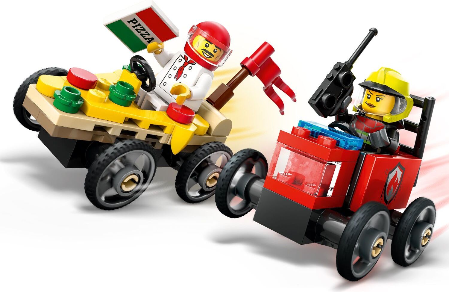 LEGO City Great Vehicles: Pizza vs. Fire Truck Race Car Pack