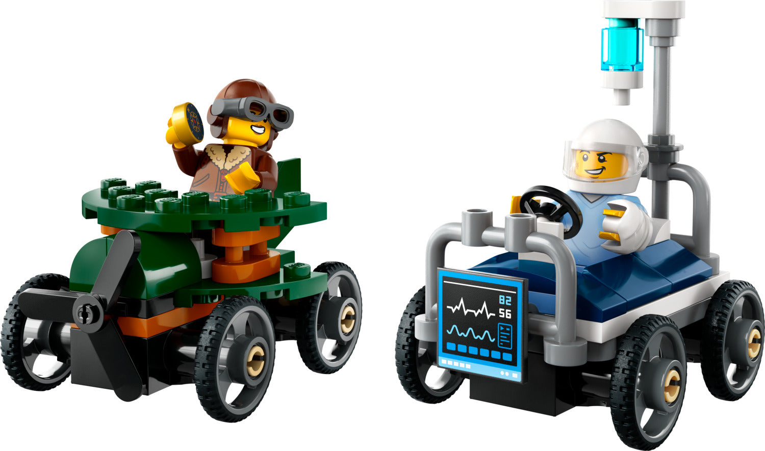 LEGO City Great Vehicles: Airplane vs. Hospital Bed Race Car Pack