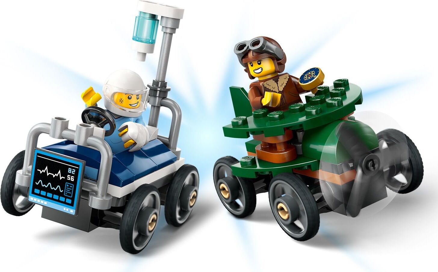 LEGO City Great Vehicles: Airplane vs. Hospital Bed Race Car Pack