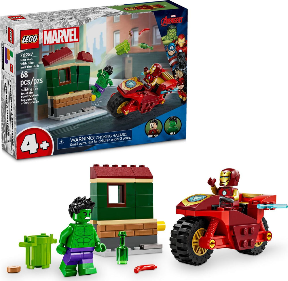 LEGO Super Heroes Marvel: Iron Man with Bike and The Hulk