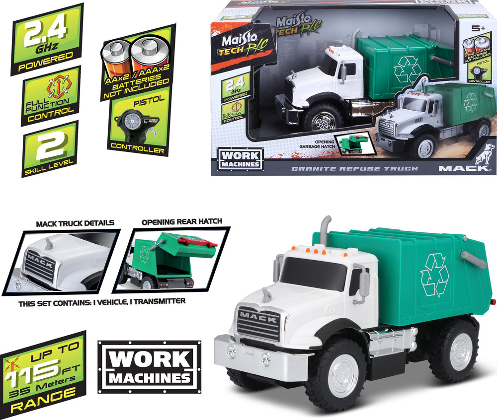 R/C Work Machines MACK Refuse Truck