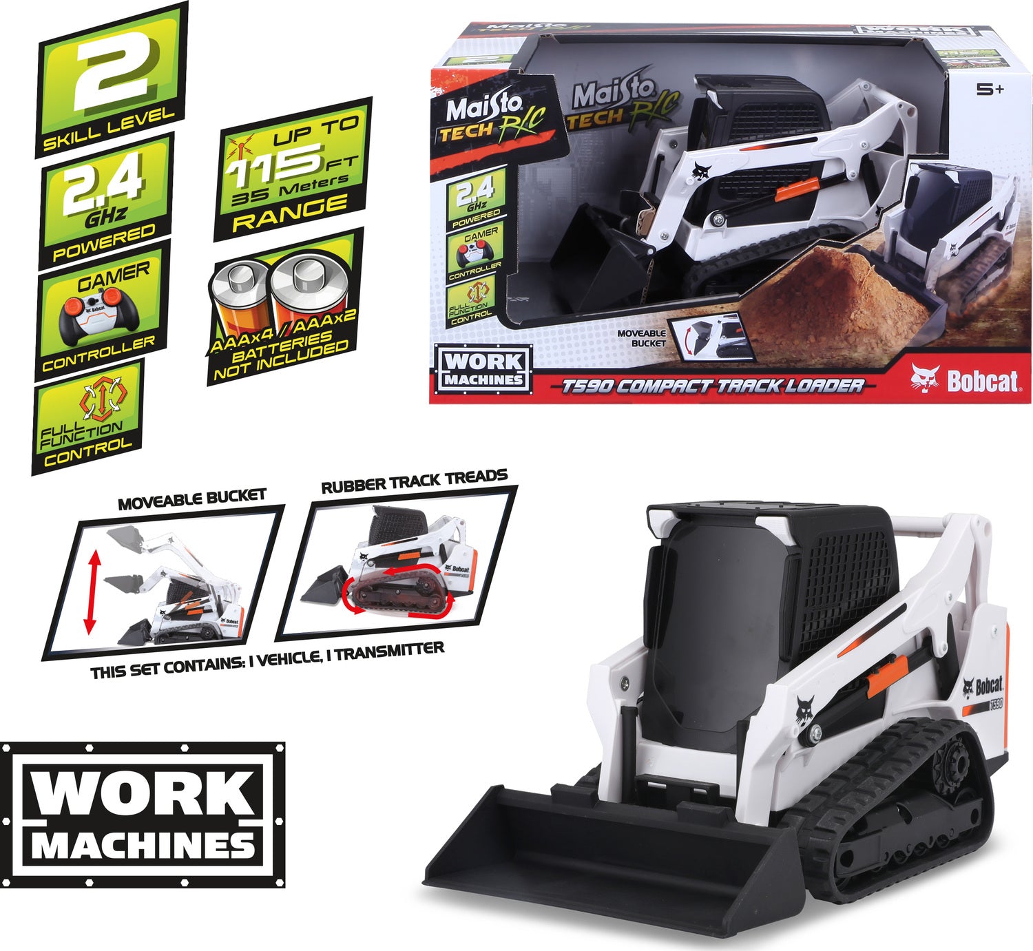R/C Work Machines Bobcat T590 Track Loader