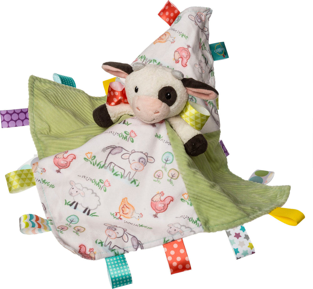 Taggies Buttercup Cow Character Blanket - 13x13"