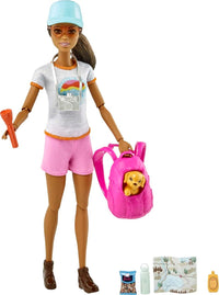 Barbie Doll with Puppy, Kids Toys, Self-Care Hiking Day