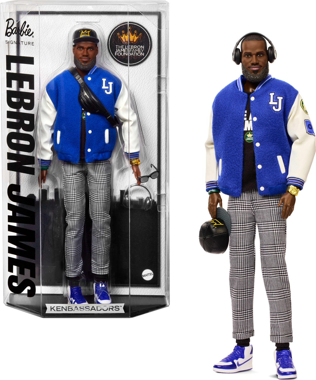 Barbie Signature LeBron James Kenbassadors Doll Collectible with Varsity Jacket Outfit & Accessories