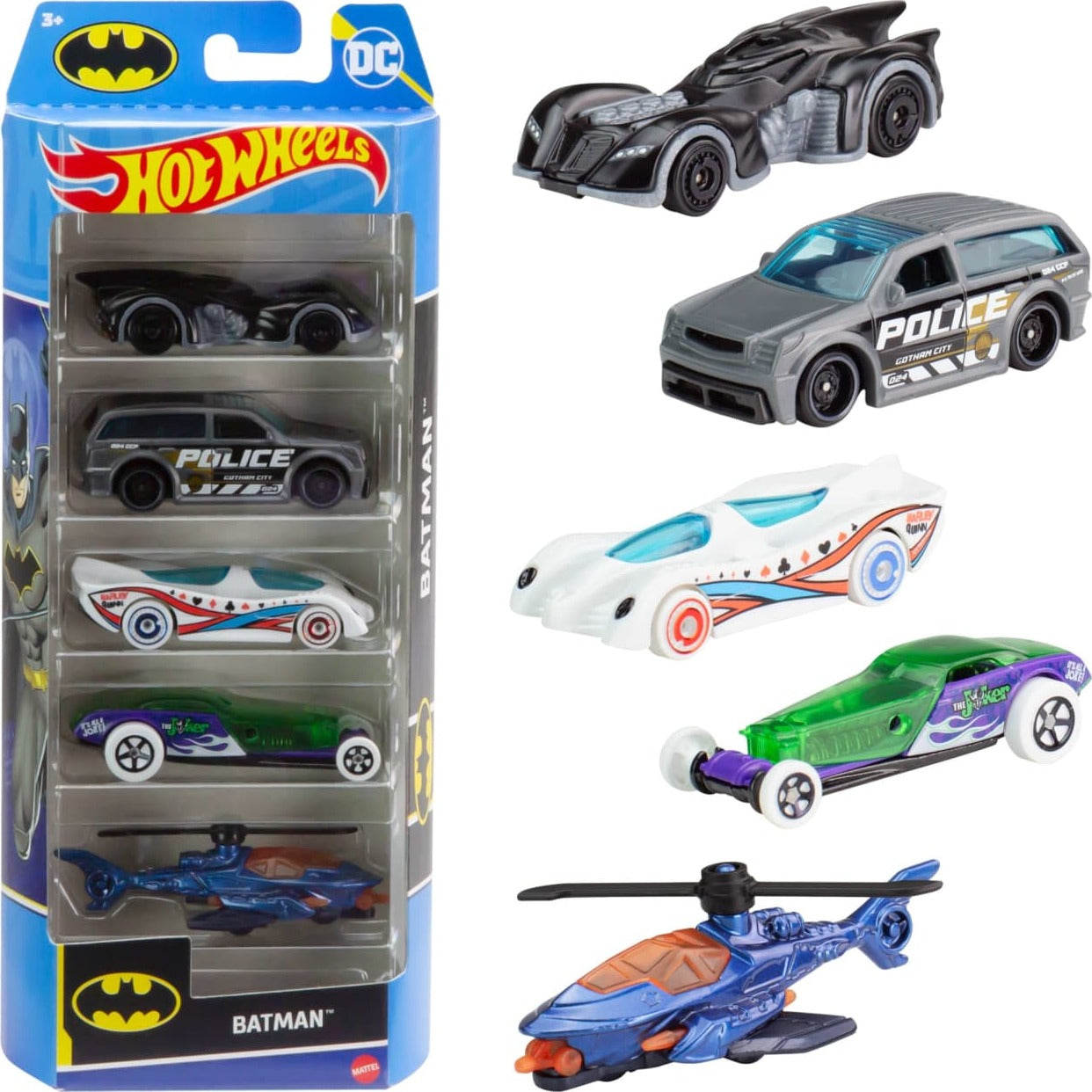 Hot Wheels 1:64 Scale Batman-Themed Toy Vehicles (assorted)