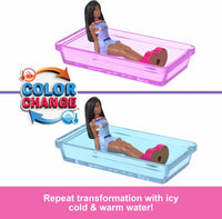 Barbie Mini Barbieland Doll & Vehicle Set with 1.5-Inch Doll & Dreamcamper with Color-Change Pool