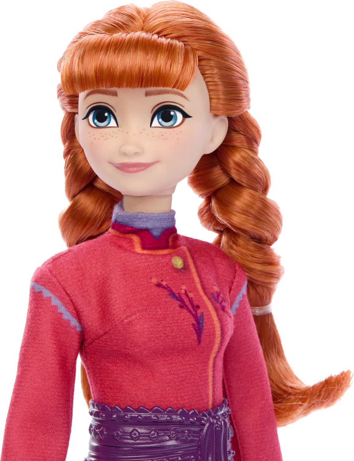 Disney Frozen Anna Fashion Doll & Wolf Cub Figure with 4 Nurturing Accessories Inspired by Movie