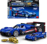 Mattel Brick Shop Hot Wheels Cadillac Project GTP Hypercar Building Toy Kit (236 Pieces), for Collectors