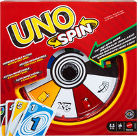 Mattel UNO Spin Card Game for Kid, Adult & Family Nights, Classic Play with Spinner