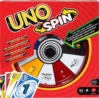Mattel UNO Spin Card Game for Kid, Adult & Family Nights, Classic Play with Spinner