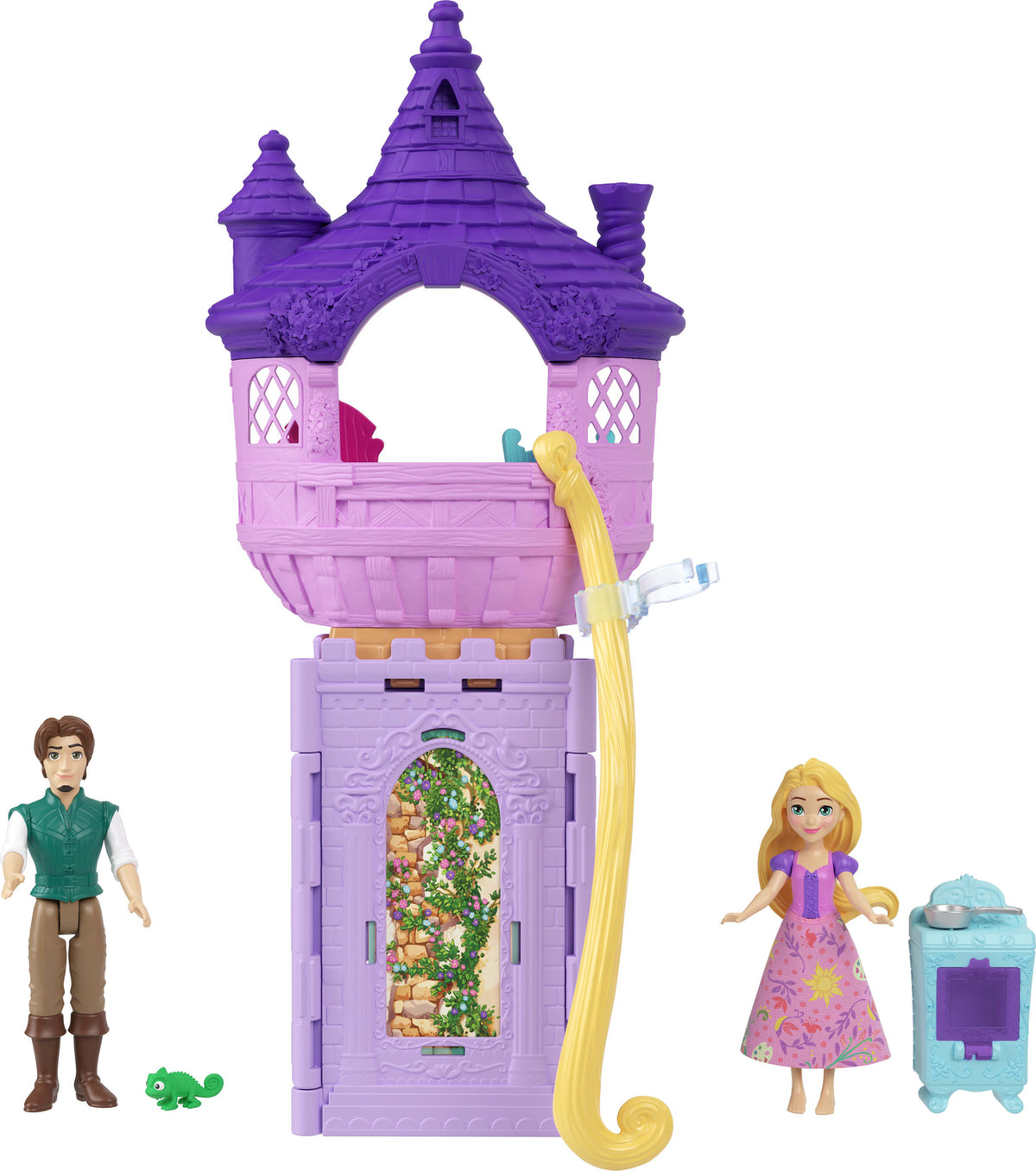 Disney Princess Storytime Stackers Rapunzel Tower Playset with 2 Dolls, Furniture & Accessories