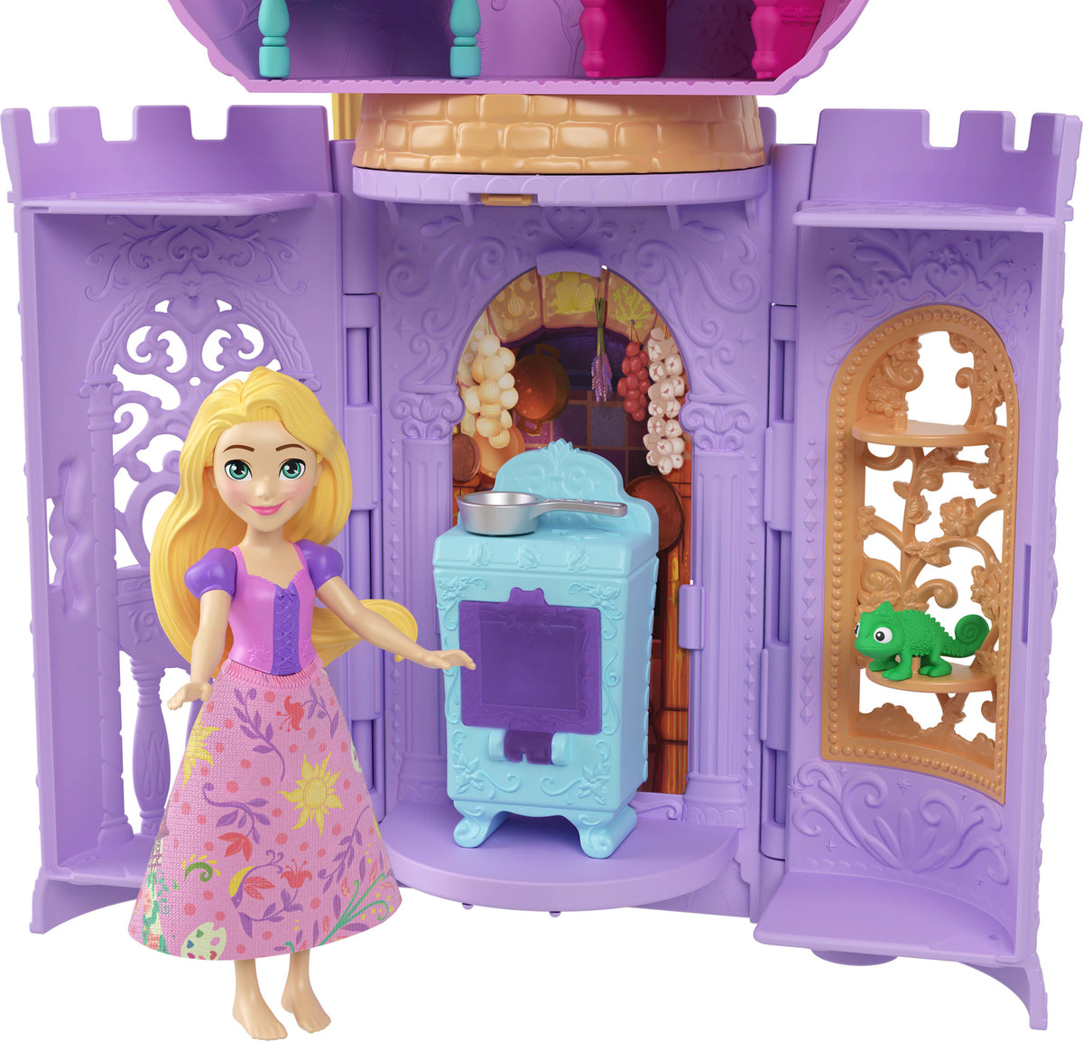 Disney Princess Storytime Stackers Rapunzel Tower Playset with 2 Dolls, Furniture & Accessories