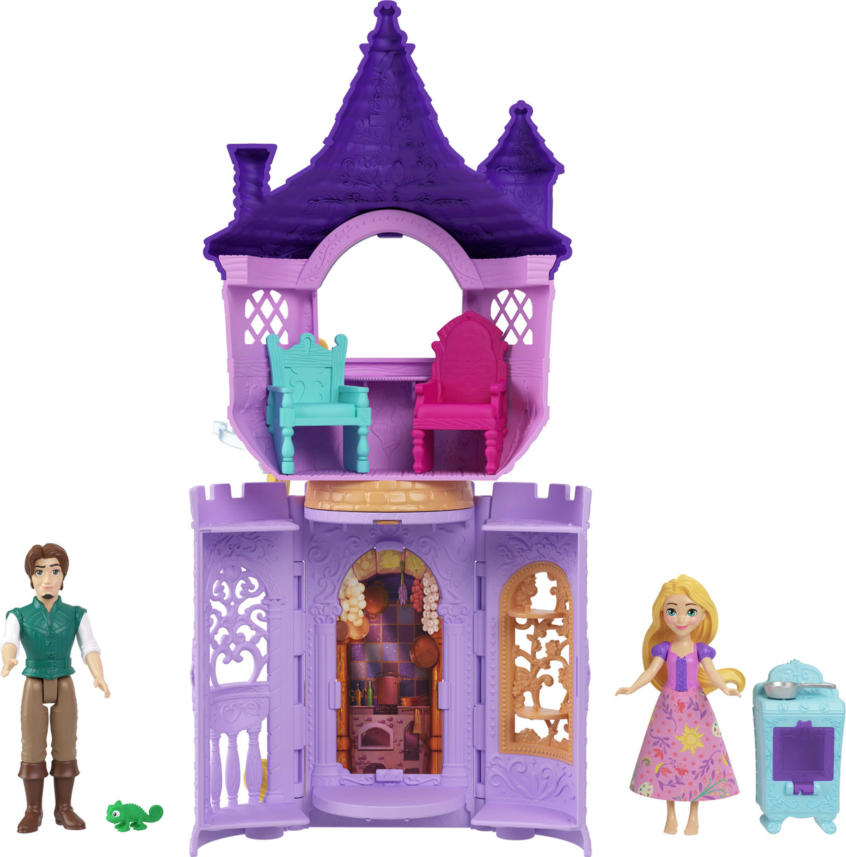 Disney Princess Storytime Stackers Rapunzel Tower Playset with 2 Dolls, Furniture & Accessories