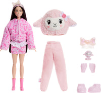 Barbie Cutie Reveal Doll & Accessories, Cuddly Series Lamb with 10 Surprises