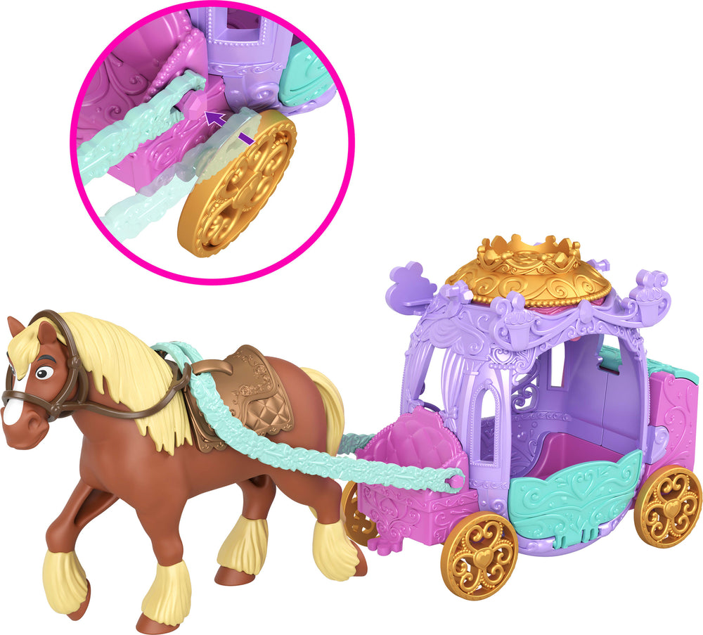 Disney Princess Carriage Reveal Surprise Small Doll, Vehicle & Figure (Characters May Vary)