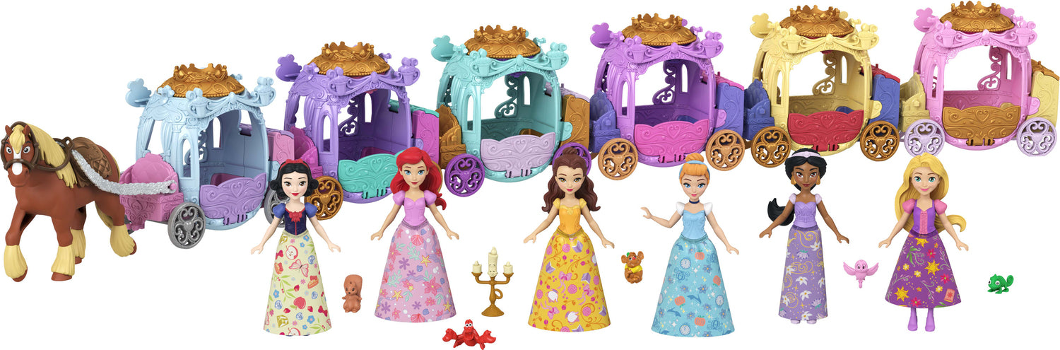 Disney Princess Carriage Reveal Surprise Small Doll, Vehicle & Figure (Characters May Vary)