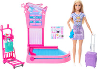 Barbie ‘Malibu’ Travel Doll, Baggage Claim Playset & Accessories