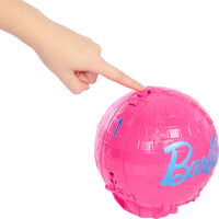 Barbie Team Roll and Reveal Pop Star Doll and Accessories with Blonde Fashion Doll, 8 Surprises s & Disco Ball Encasement