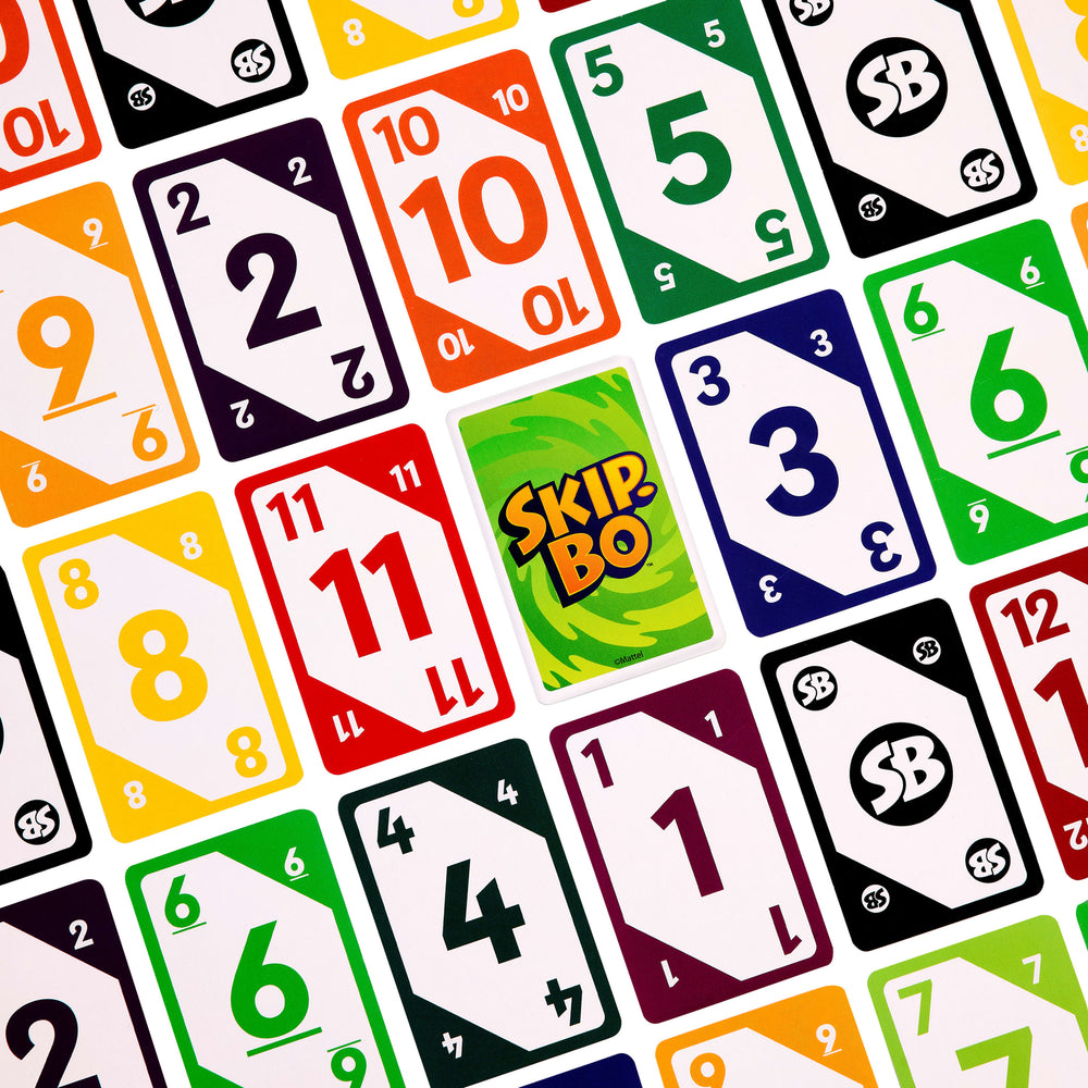  Skip-Bo Card Game for Kids, Adults & Families, Color Blind Accessible Deck for 2 to 6 Players