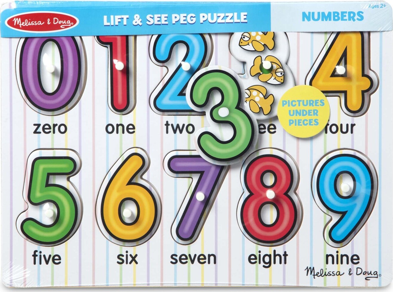 See-Inside Numbers Peg Puzzle - 10 pieces